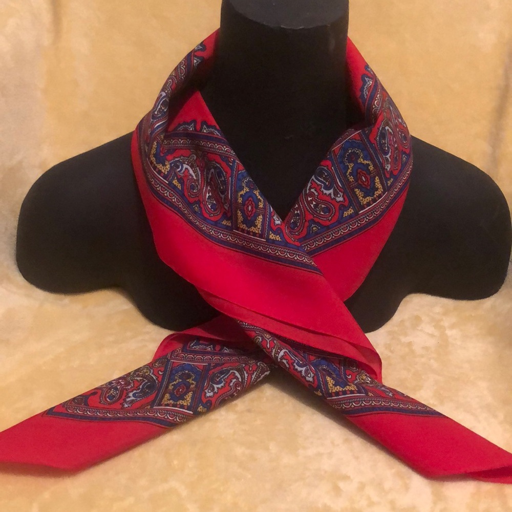 Ted Lapidus Paris Cotton Square Scarf Size 28” X 28”